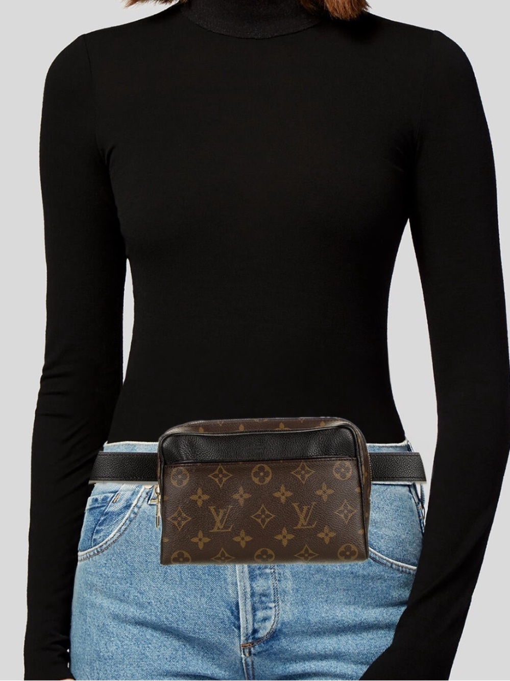 Louis Vuitton Brown Monogram Crossbody with Black Trim
